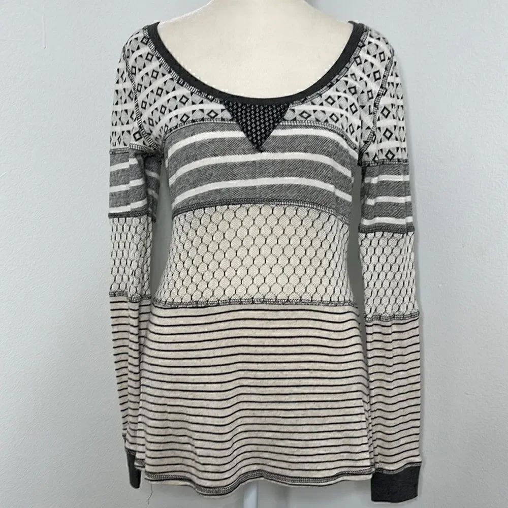 Scrapbook geometrical print sweater.  Size Small.  Made in the USA. Anthropology
